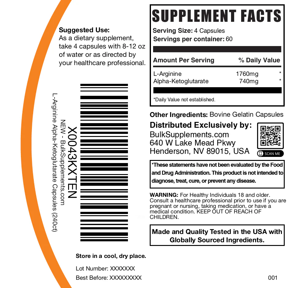 AAKG (L-Arginine Alpha-Ketoglutarate) Capsules - Image 6