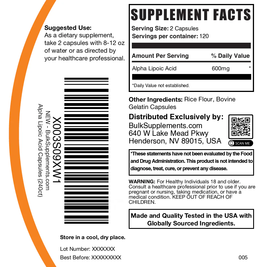 Alpha Lipoic Acid (ALA) Capsules - Image 6
