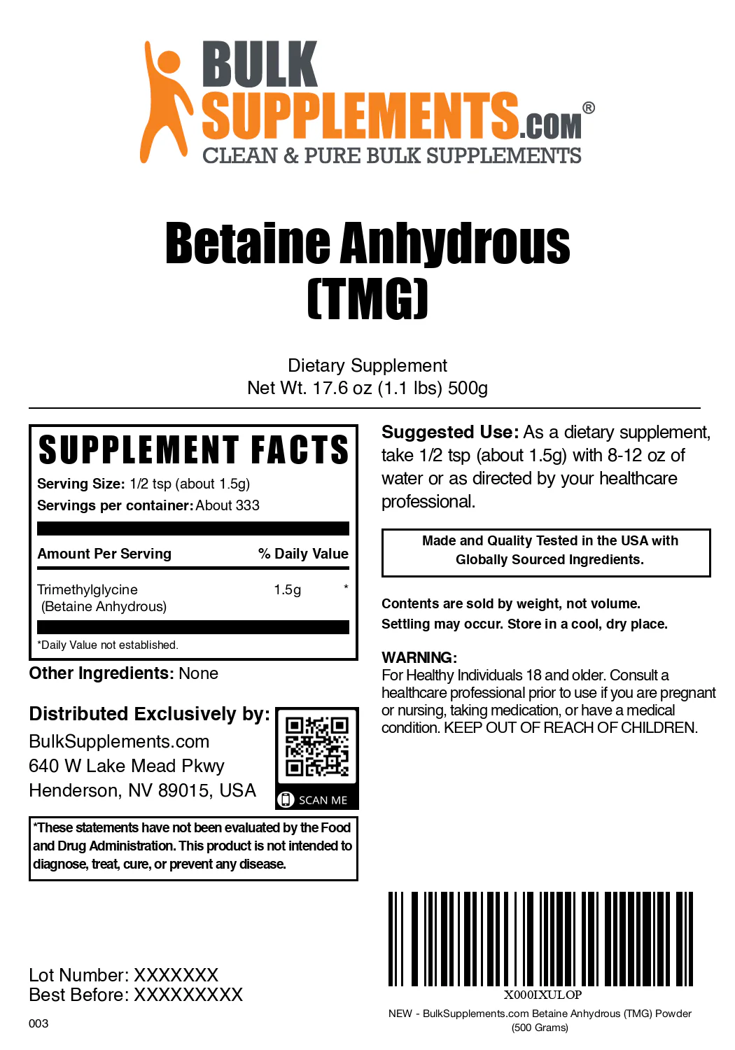 Betaine Anhydrous (TMG) Powder - Image 6
