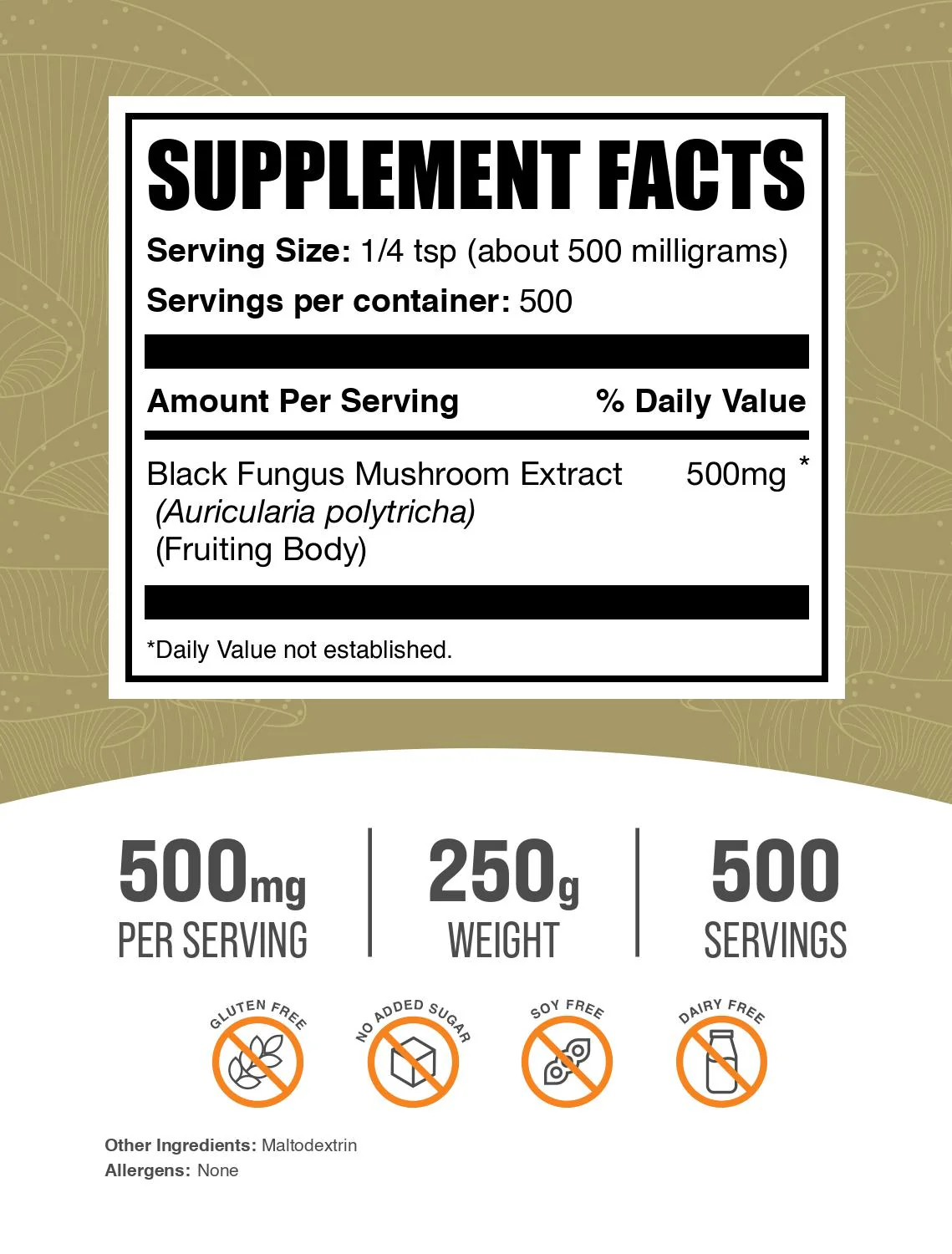 Black Fungus Mushroom Extract Powder - Image 2
