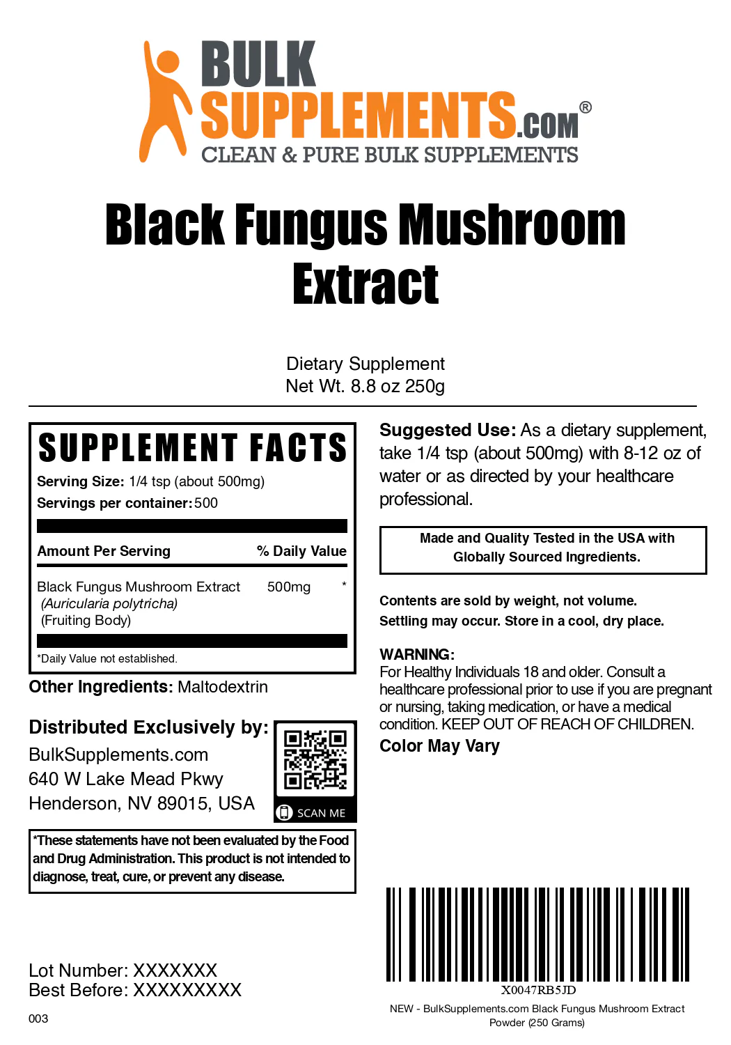 Black Fungus Mushroom Extract Powder - Image 6