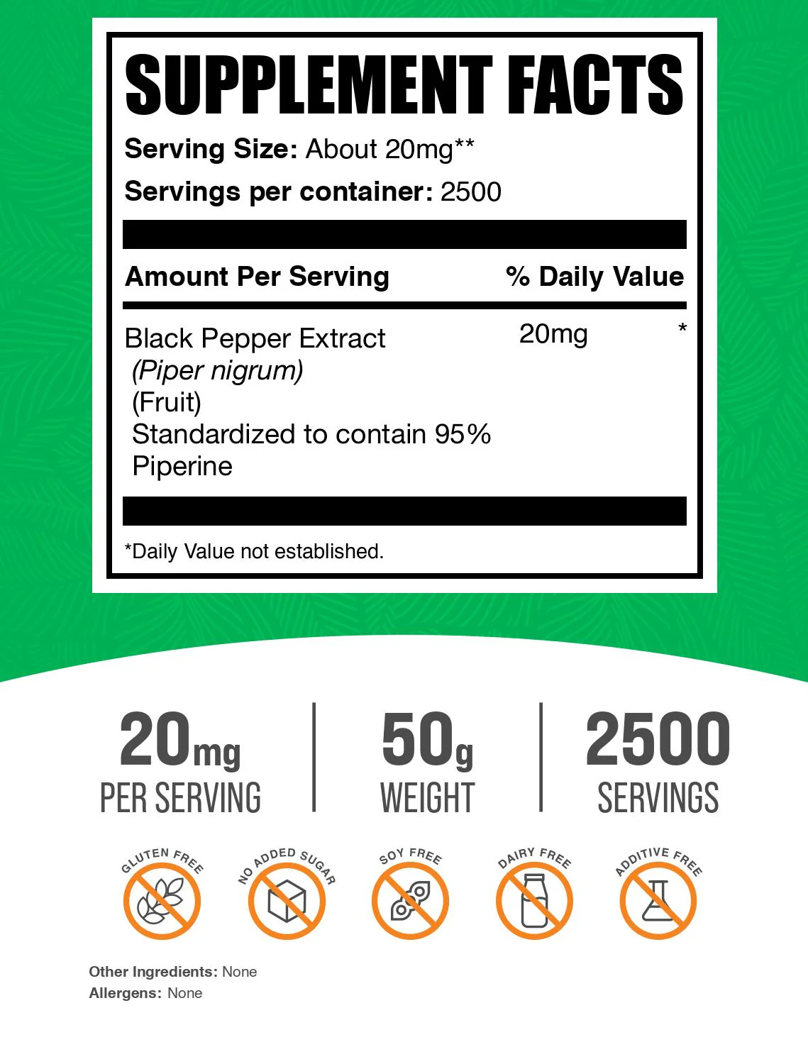 Black Pepper Extract (95% Piperine) Powder - Image 2