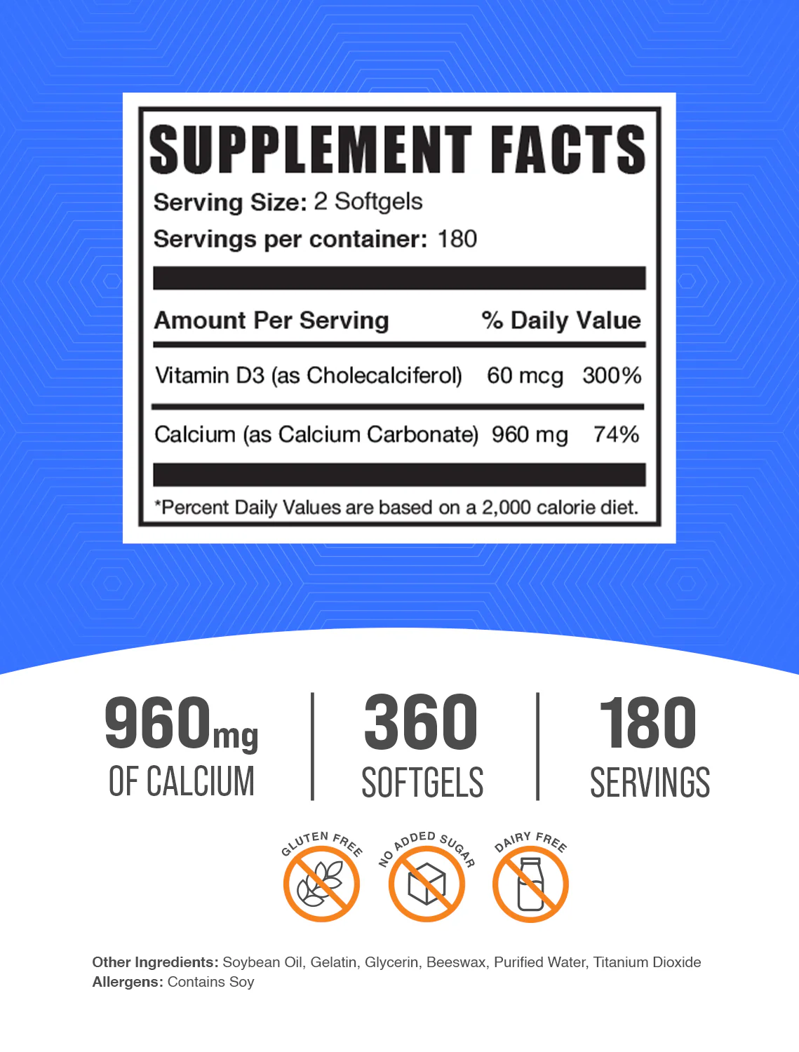 Calcium Carbonate & Vitamin D3 Softgels - Image 2