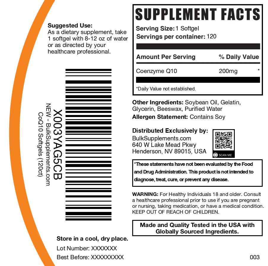 Coenzyme (CoQ10) Softgels - Image 7
