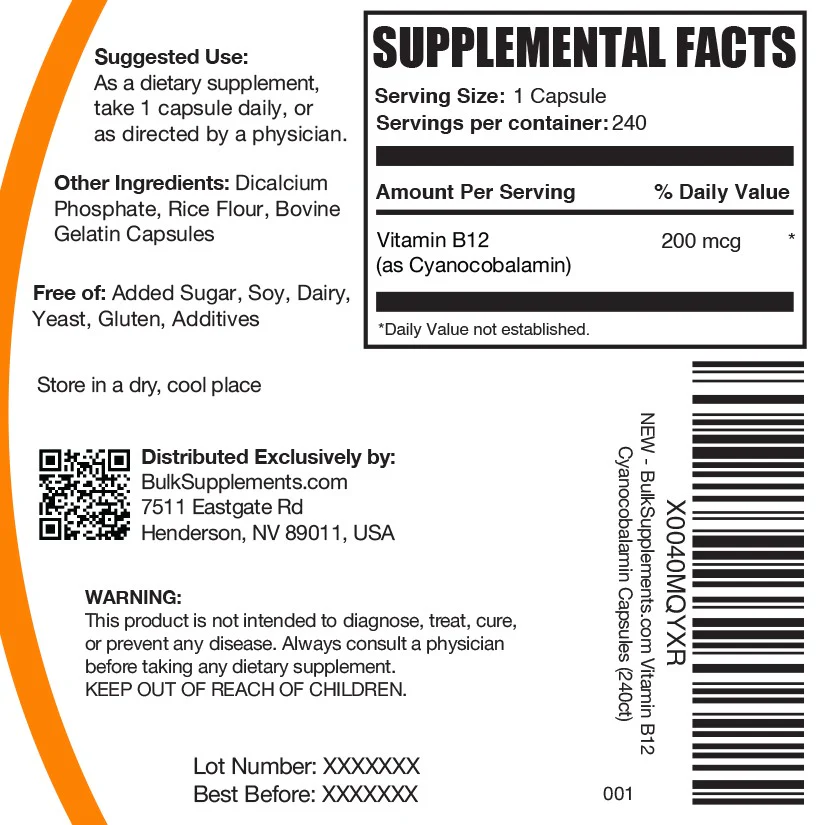 Vitamin B12 (1% Cyanocobalamin) Capsules - Image 7