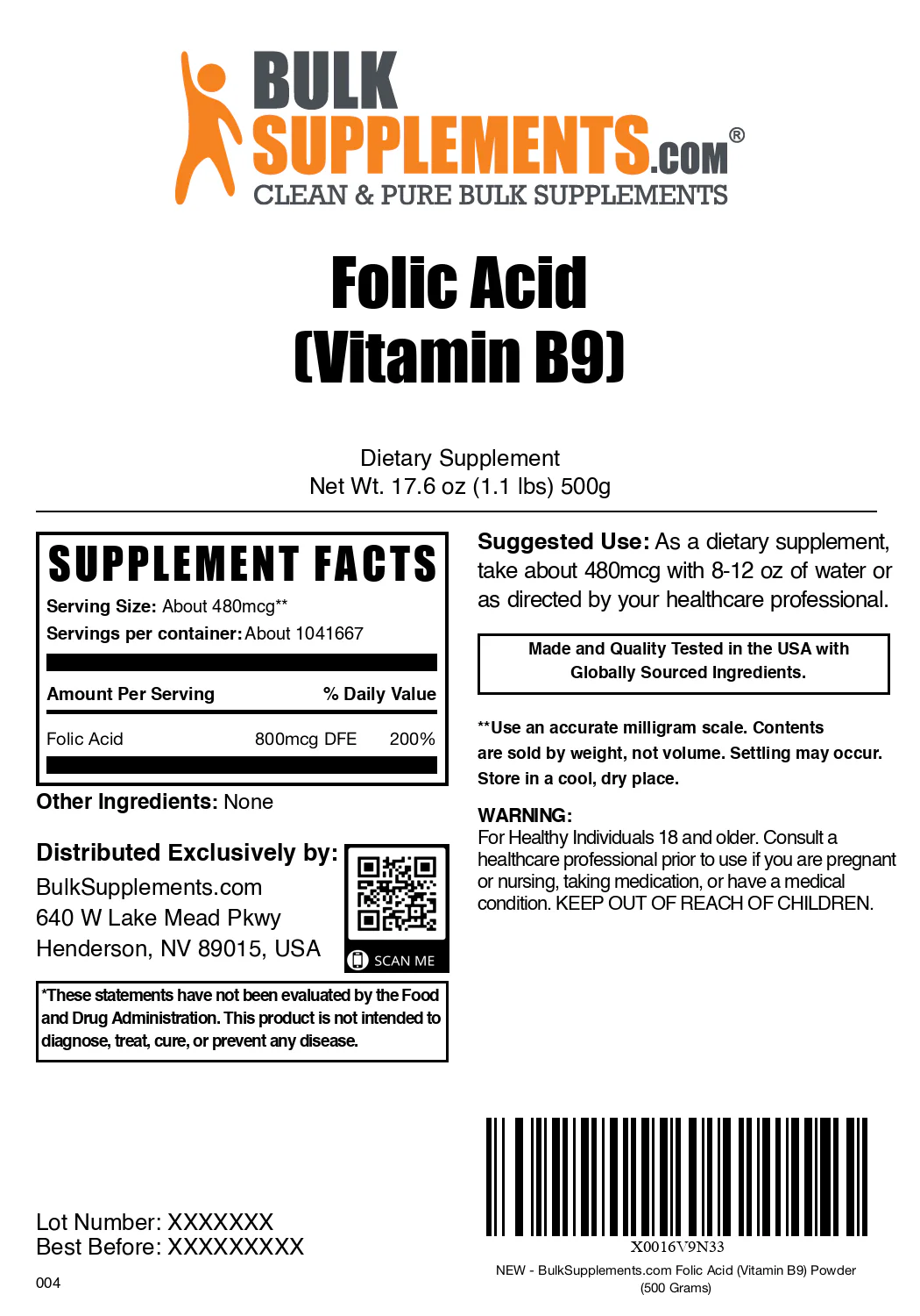 Folic Acid (Vitamin B9) Powder - Image 8