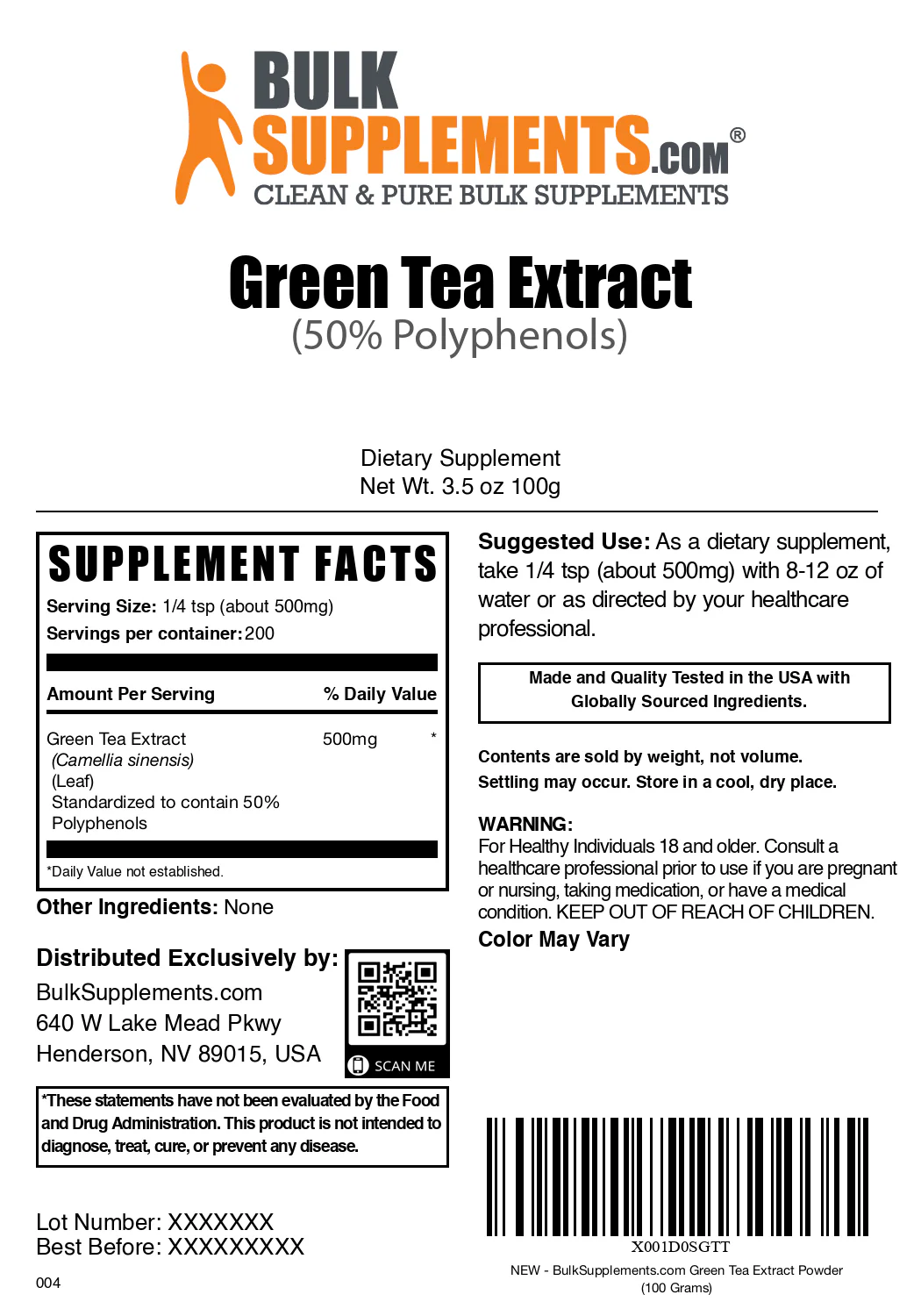 Green Tea Extract (50% Polyphenols) Powder - Image 7