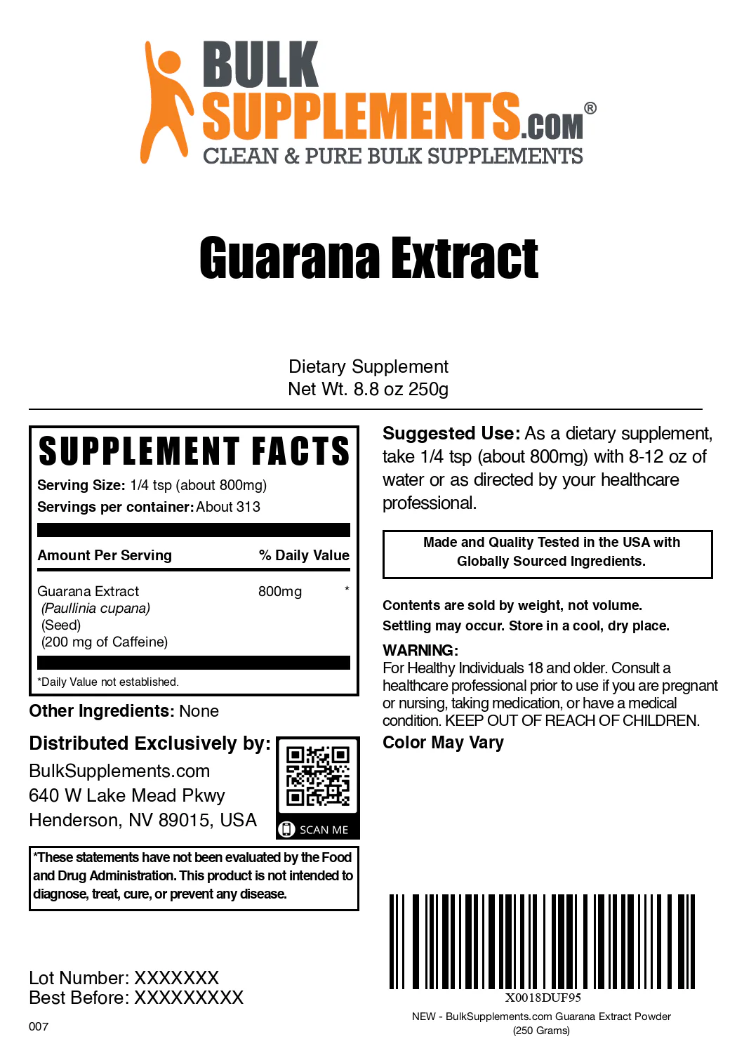 Guarana Extract (22% Caffeine) Powder - Image 6