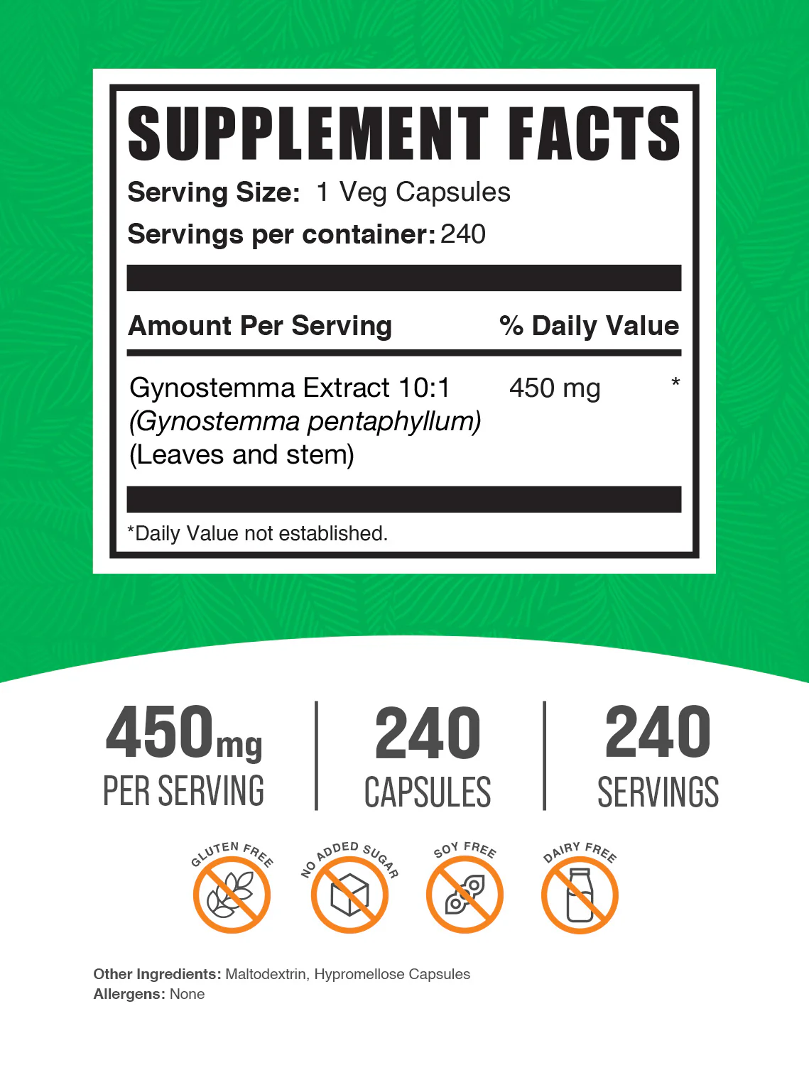 Gynostemma Extract (Jiaogulan) Capsules - Image 2