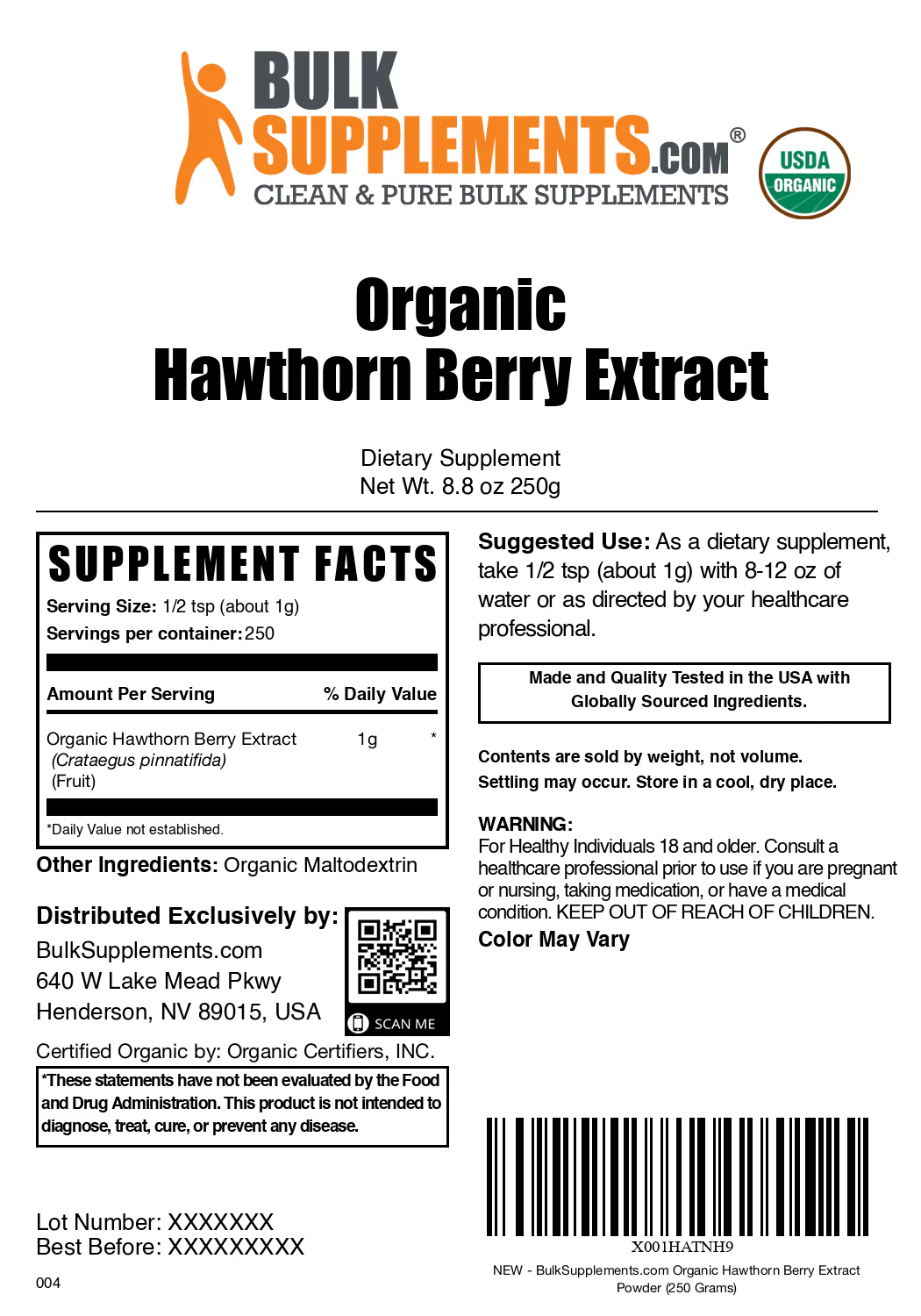 Organic Hawthorn Berry Extract Powder - Image 6