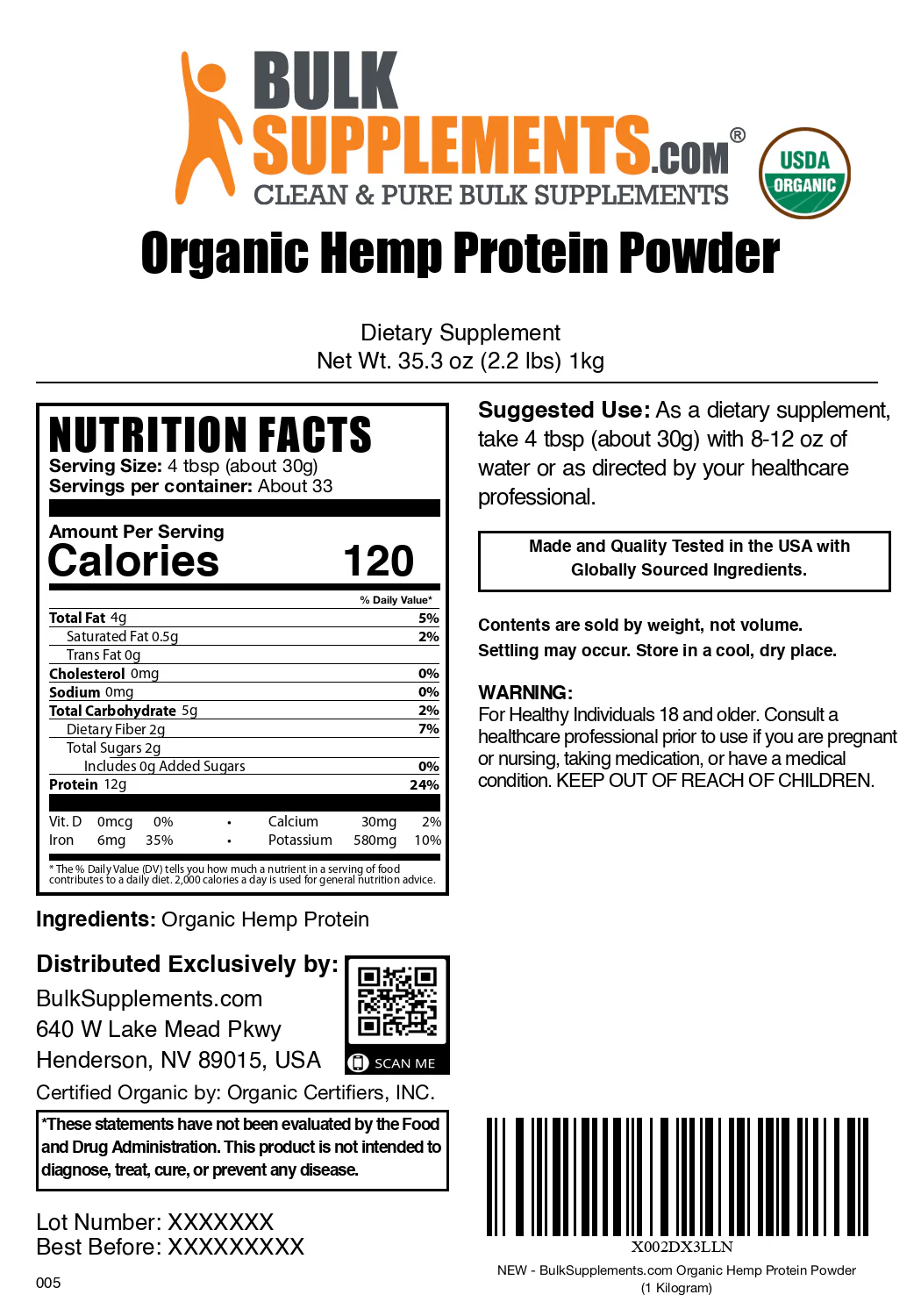 Organic Hemp Seed Protein Powder - Image 6