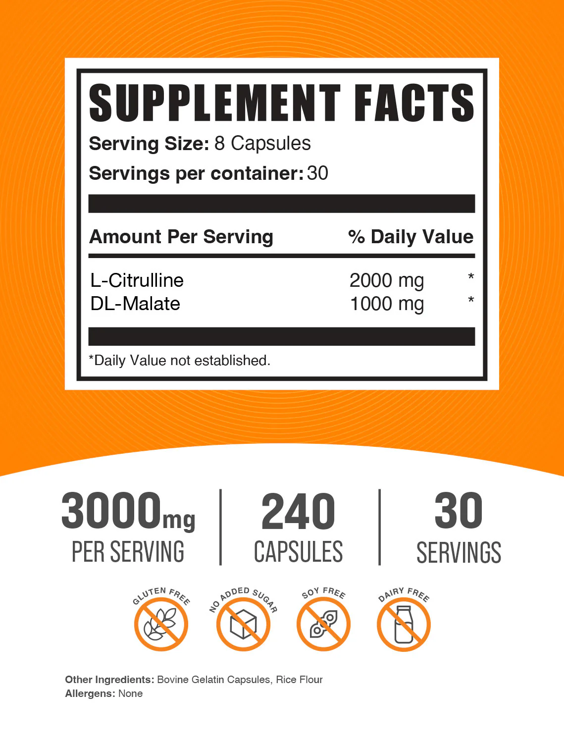 L-Citrulline DL-Malate 2:1 Capsules - Image 2