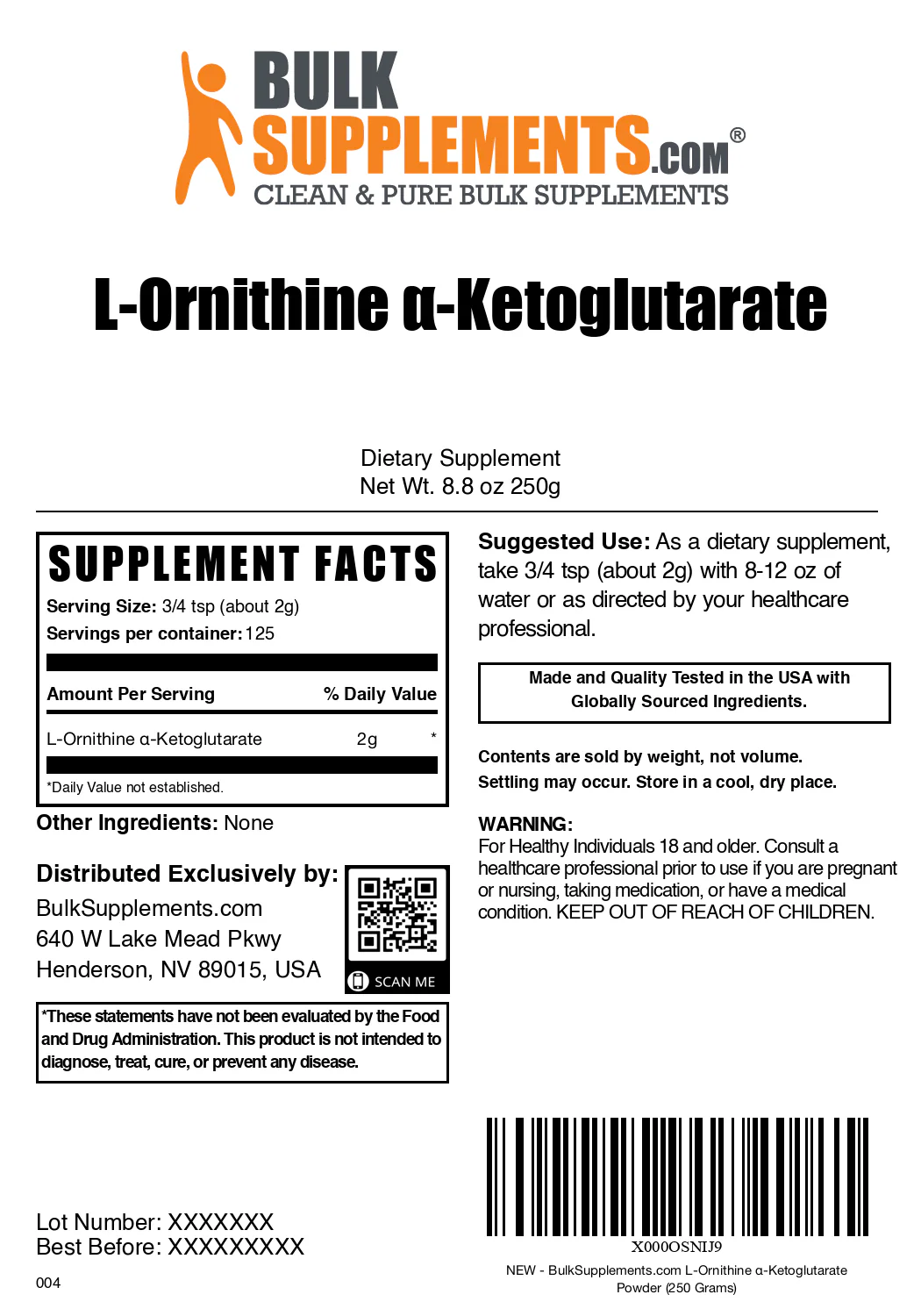 L-Ornithine a-Ketoglutarate (OKG) Powder - Image 6