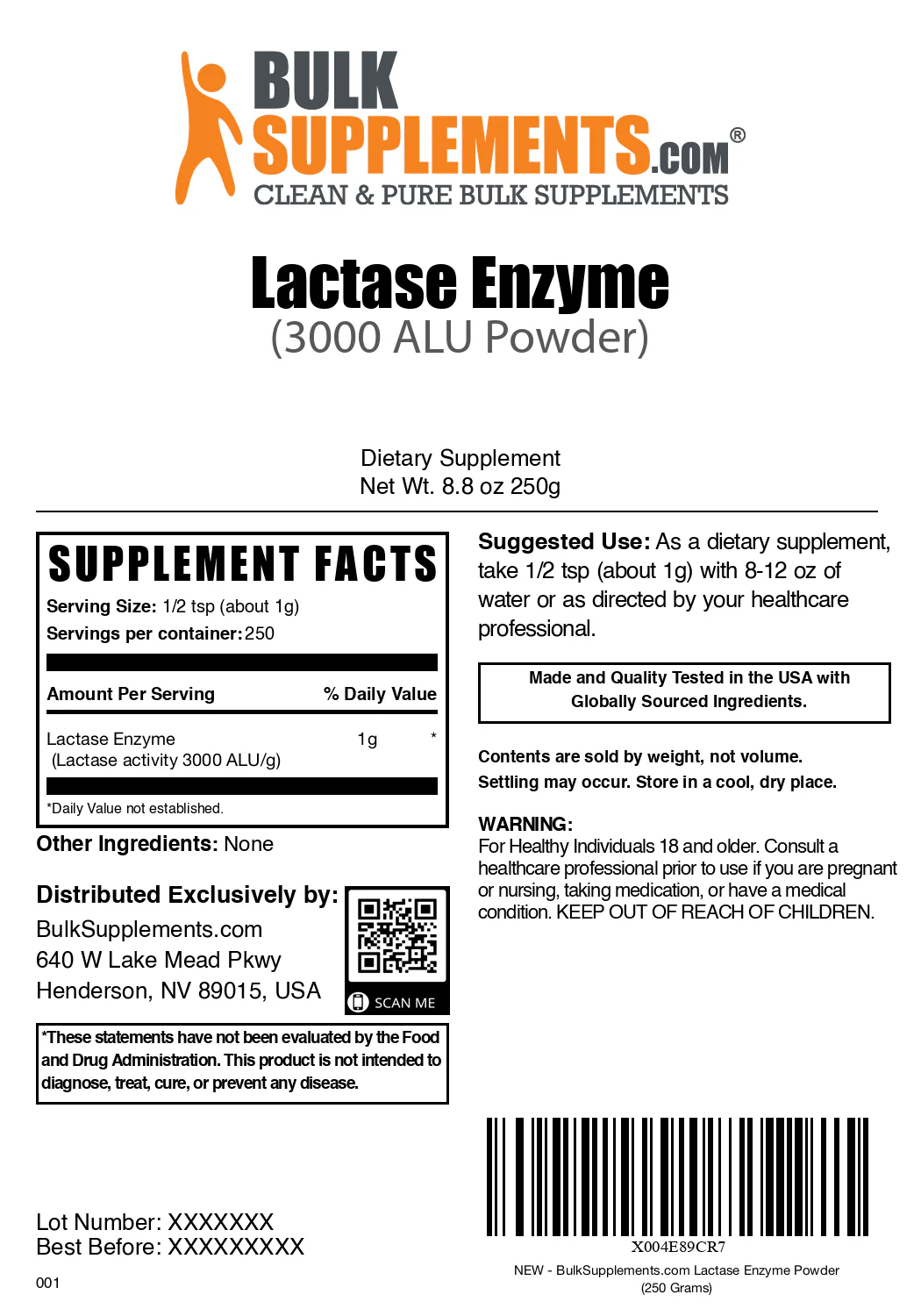 Lactase Enzyme (3000 ALU) Powder - Image 6