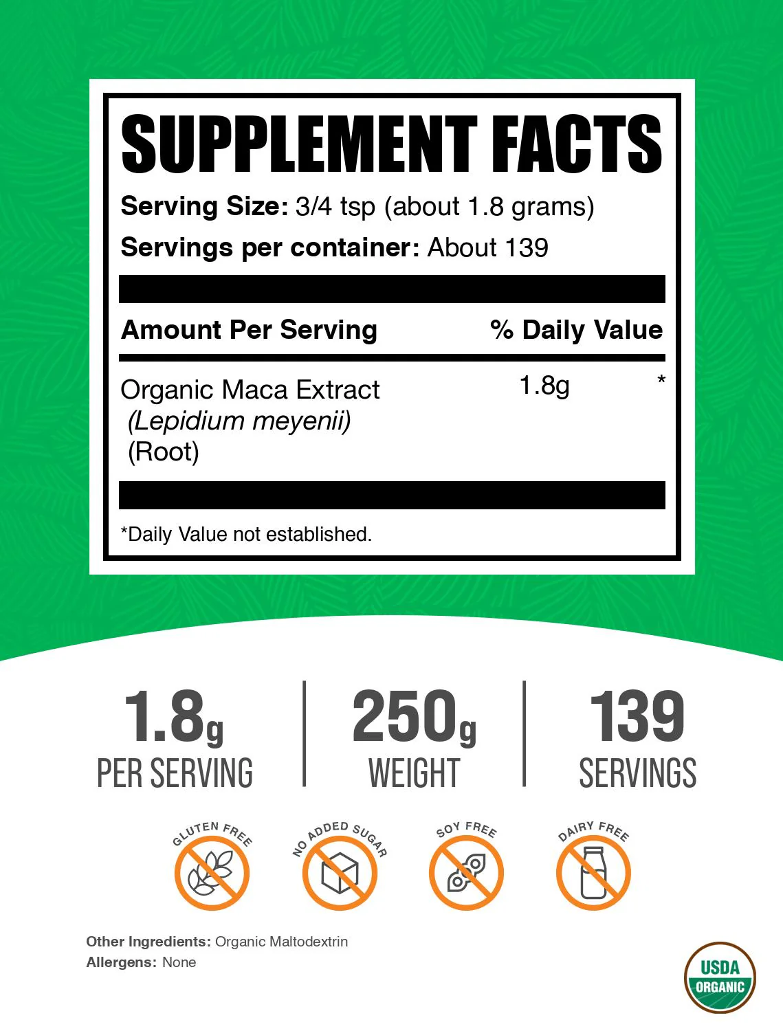 Organic Maca Root Extract Powder - Image 2
