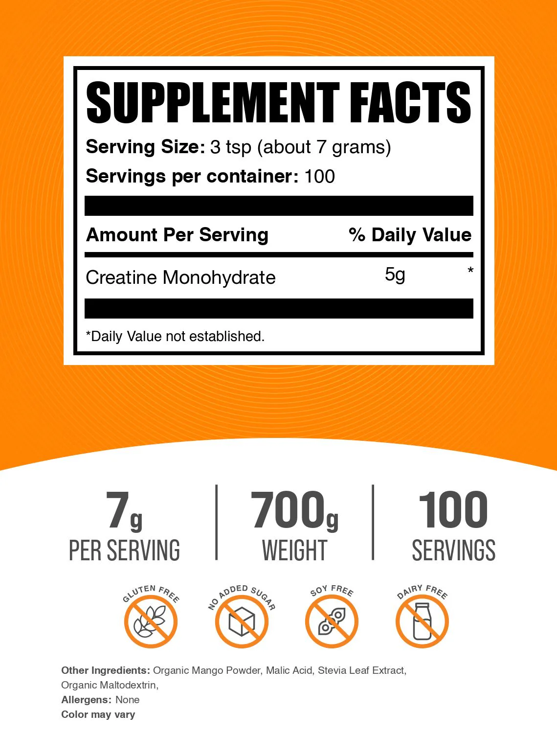 Creatine Monohydrate Powder - Mango Tango - Image 2