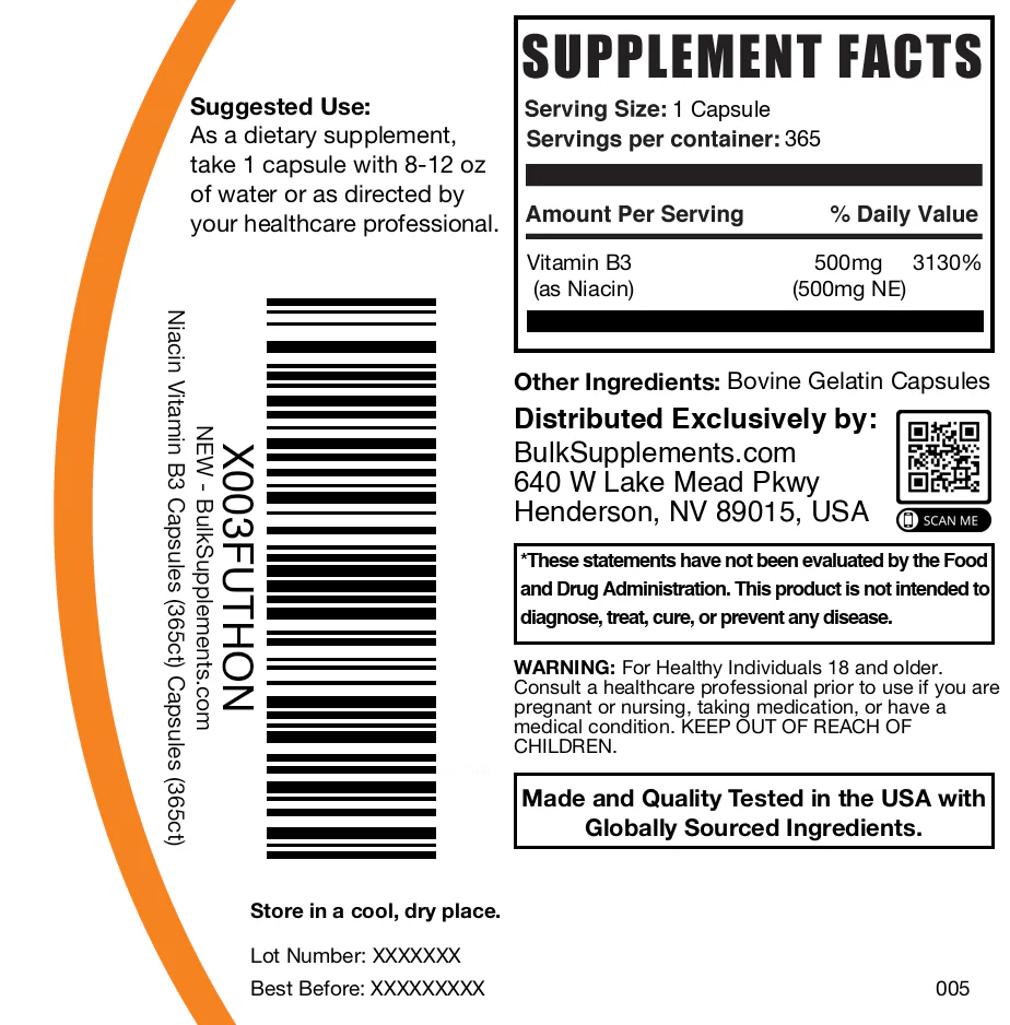 Niacin (Vitamin B3) Capsules - Image 5