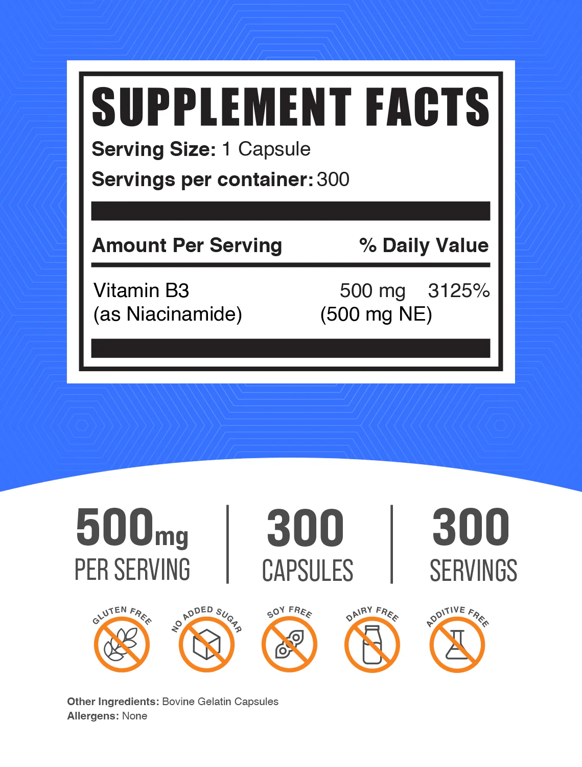 Niacinamide (Vitamin B3) Capsules - Image 2