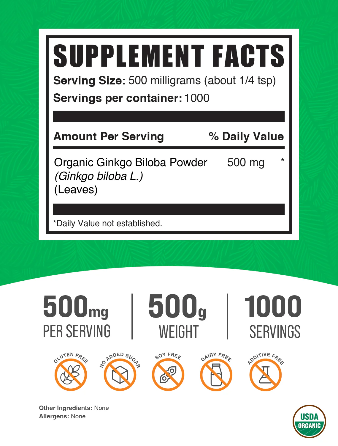 Organic Ginkgo Biloba Powder - Image 2