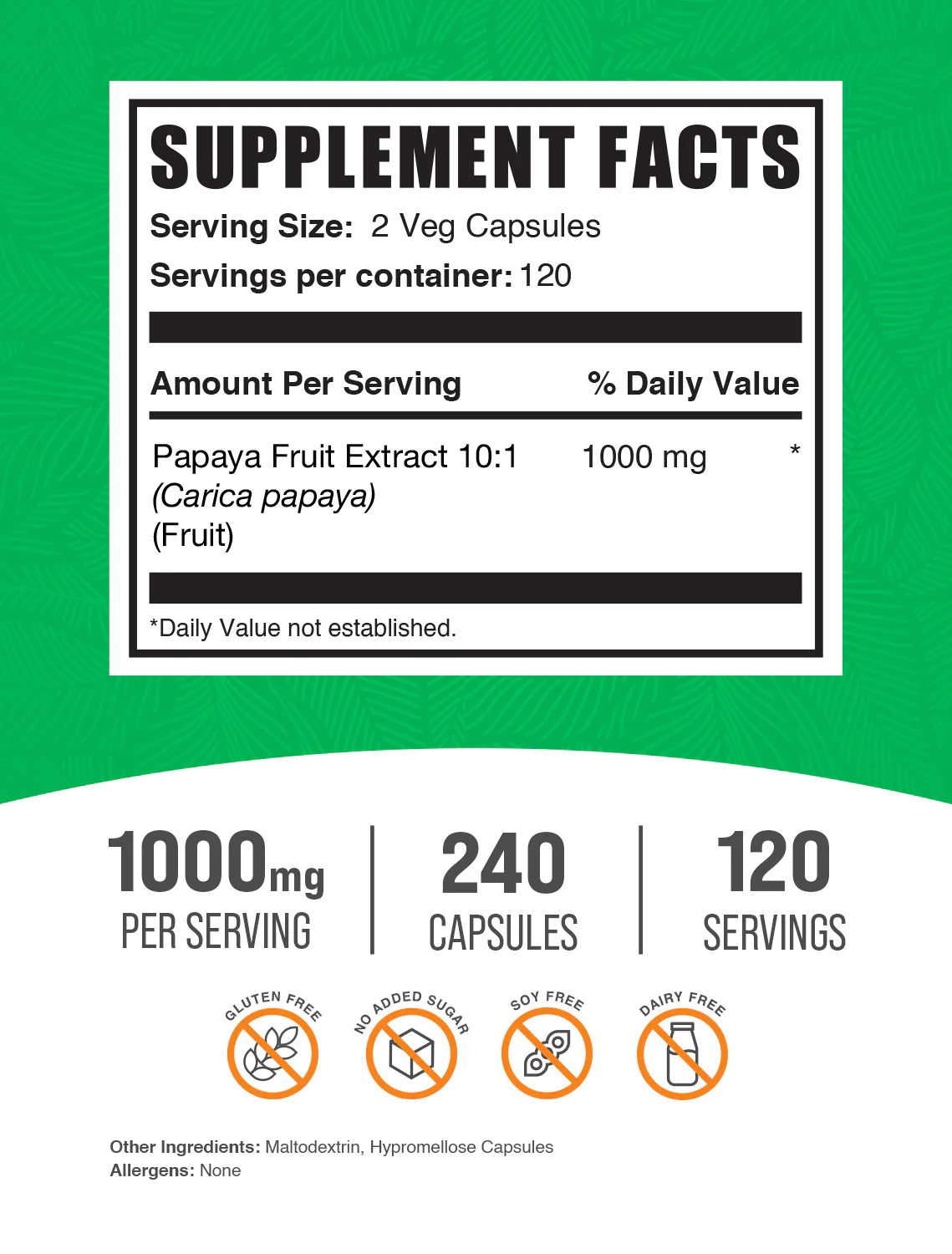 Papaya Fruit Extract Capsules - Image 2