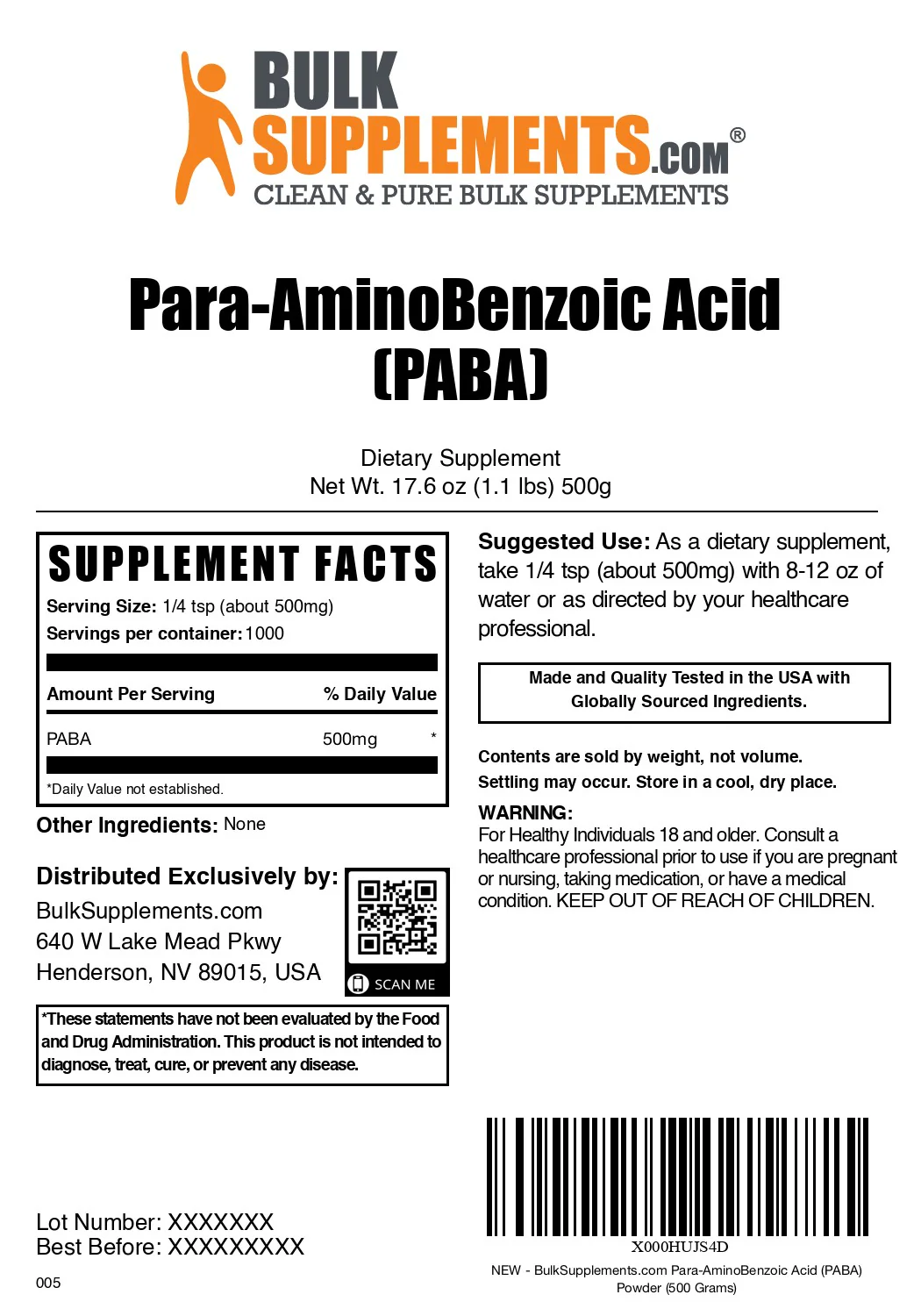 Para-Aminobenzoic Acid (PABA) Powder - Image 8