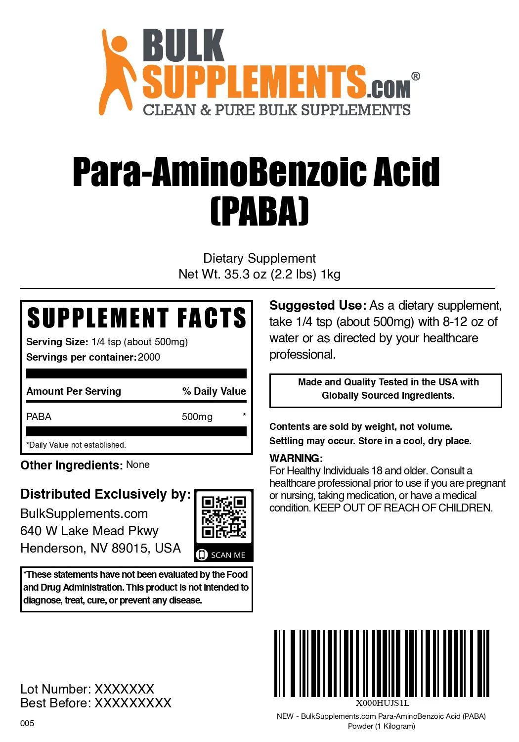Para-Aminobenzoic Acid (PABA) Powder - Image 9