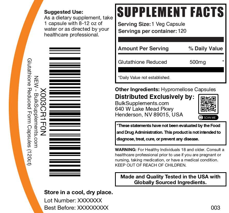 Glutathione Capsules (Reduced Form) - Image 6