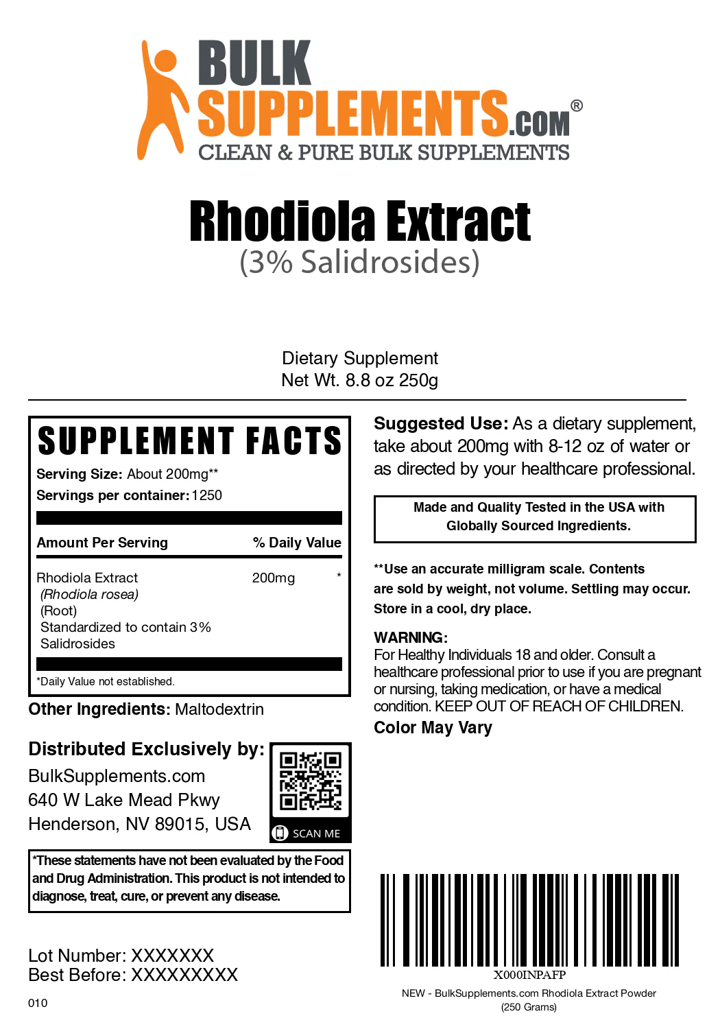 Rhodiola Extract (3% Salidroside) Powder - Image 6