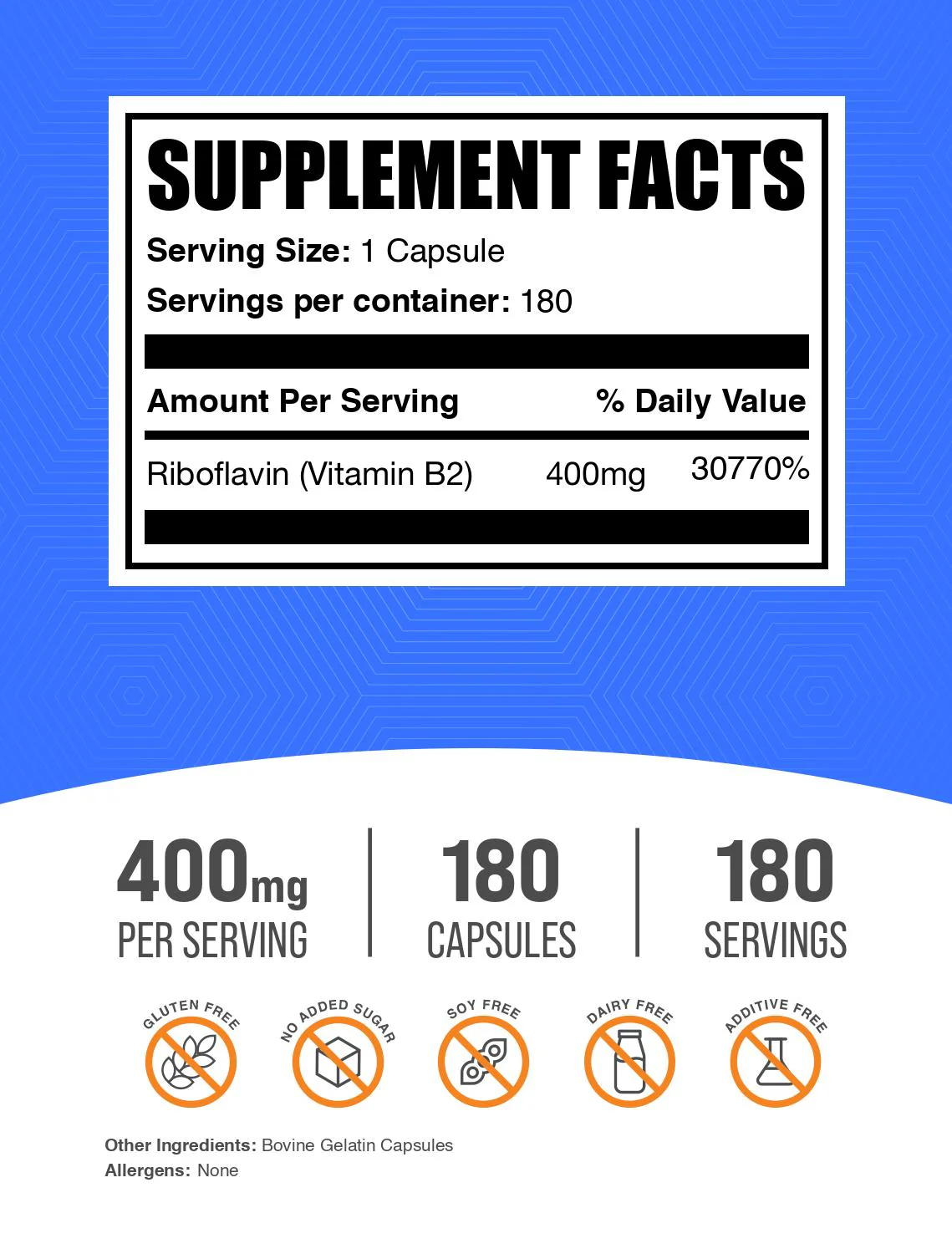 Riboflavin (Vitamin B2) Capsules - Image 2