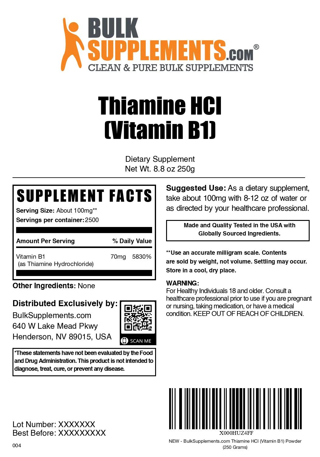 Thiamine HCl (Vitamin B1) Powder - Image 7