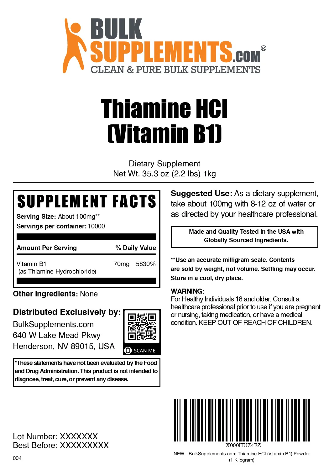 Thiamine HCl (Vitamin B1) Powder - Image 9
