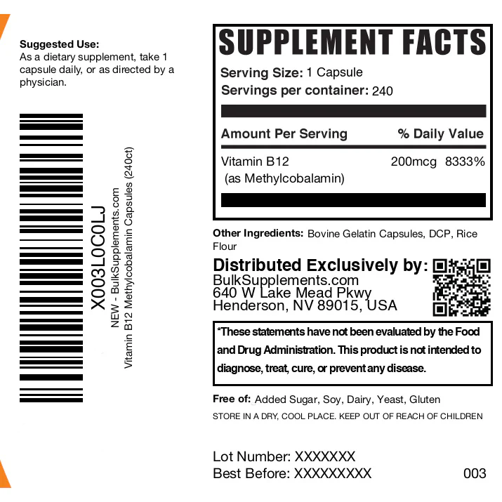 Vitamin B12 (1% Methylcobalamin) Capsules - Image 7