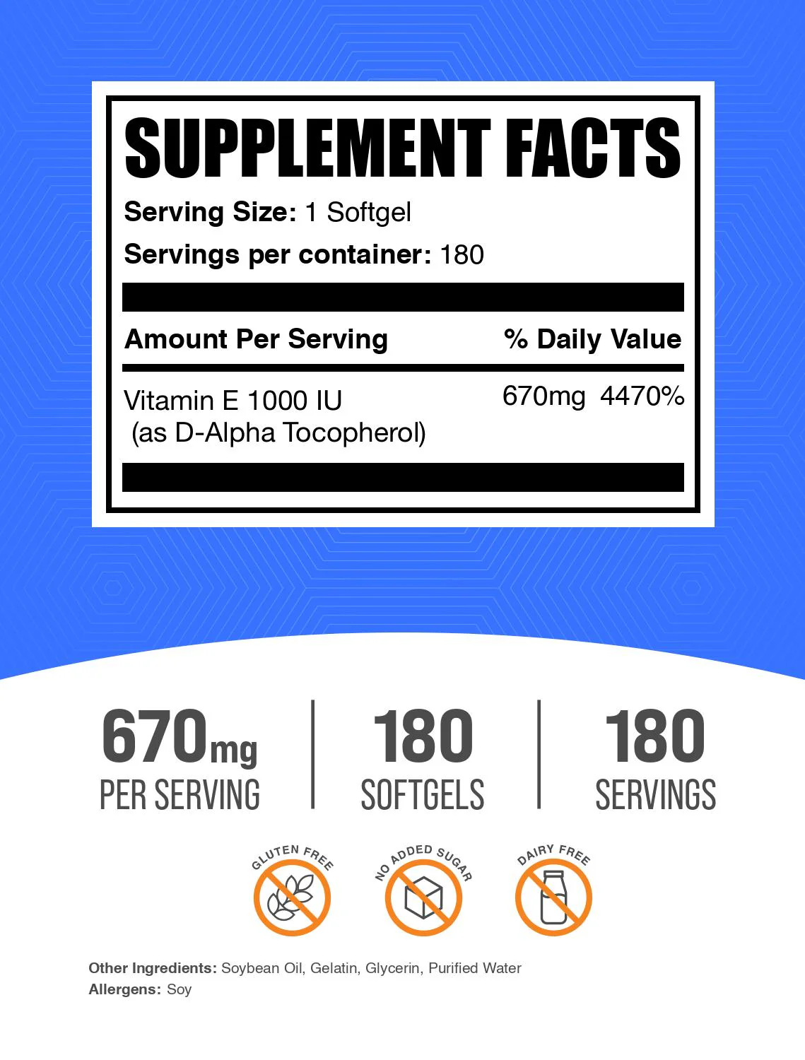 Vitamin E (1000IU) Softgels - Image 2