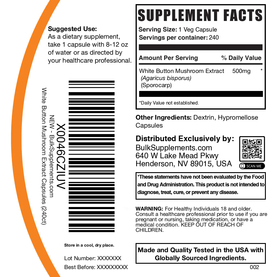 White Button Mushroom Extract Capsules - Image 7
